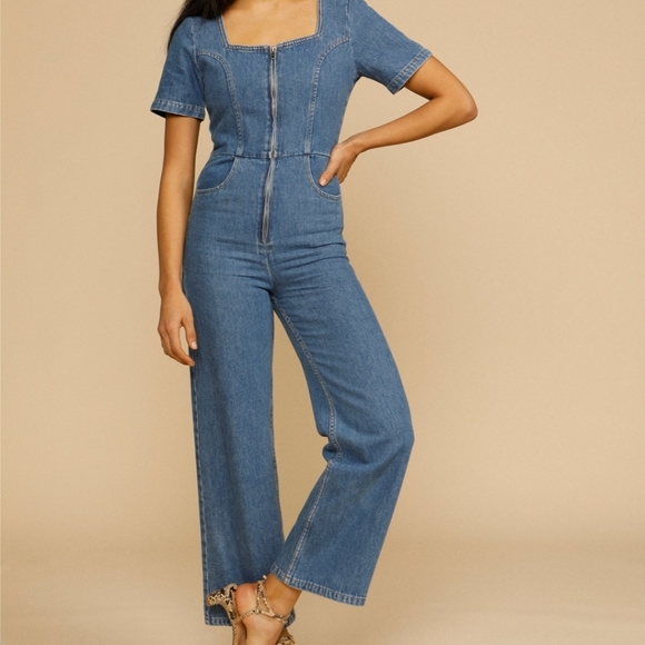 Rouje Denim Jumpsuit - Picture 3 of 10